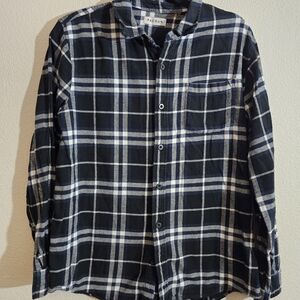 Pacsun Men's Black and White Plaid Shirt